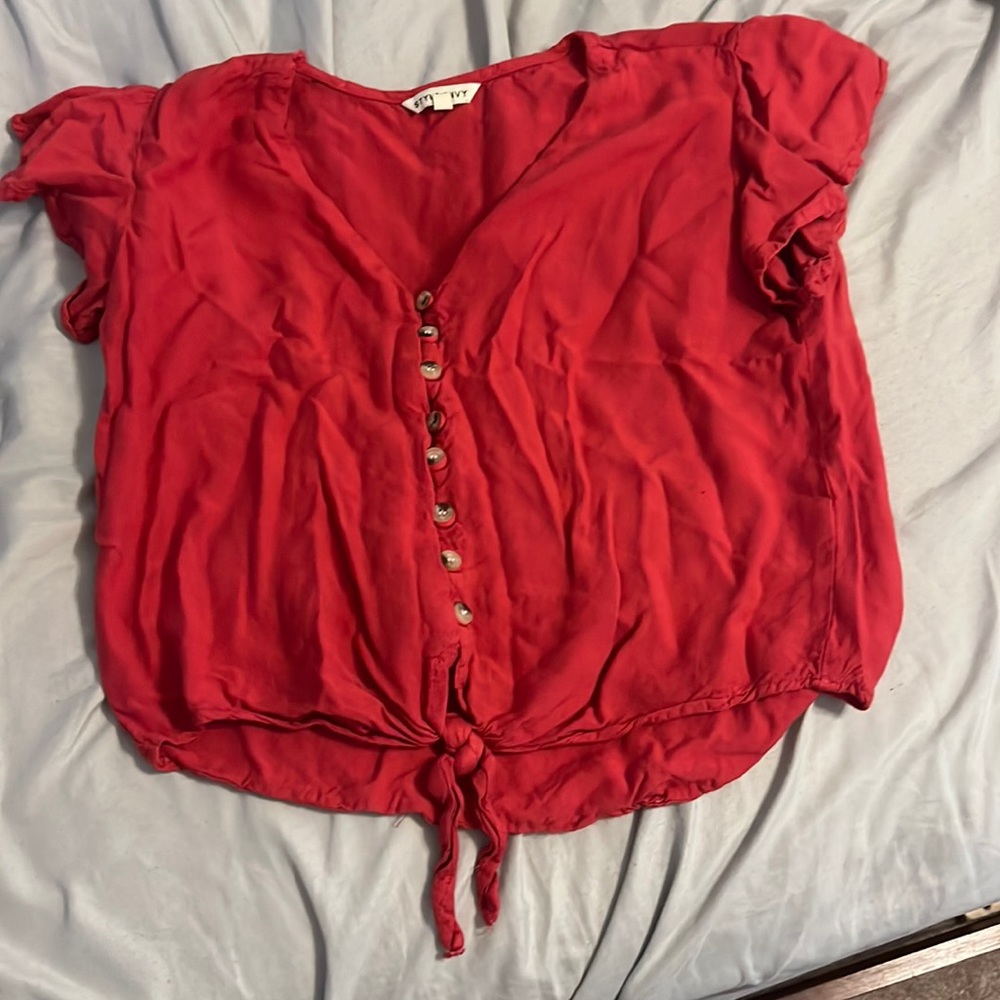 button up crop top